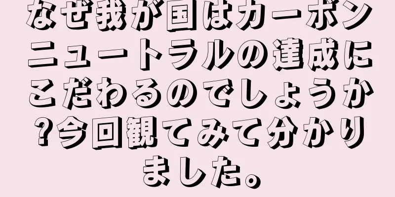 なぜ我が国はカーボンニュートラルの達成にこだわるのでしょうか?今回観てみて分かりました。