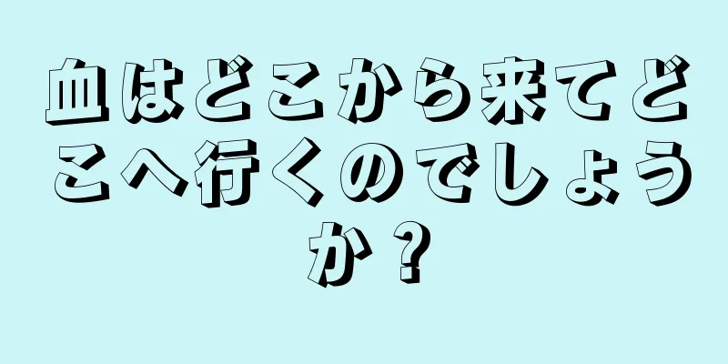 血はどこから来てどこへ行くのでしょうか？