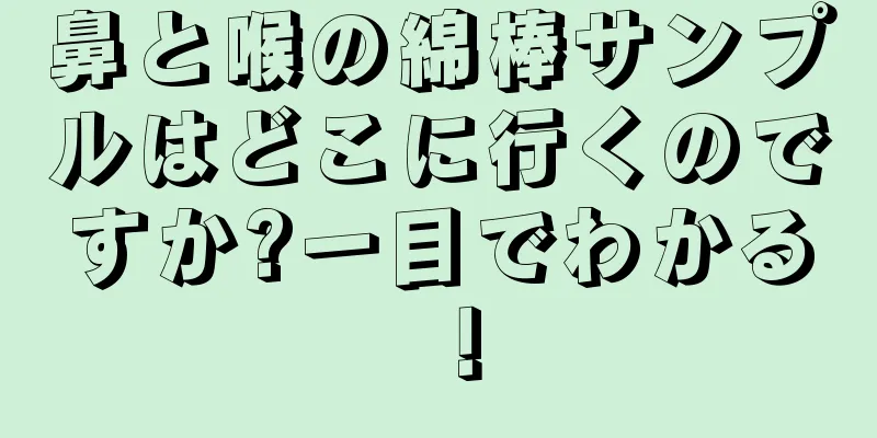 鼻と喉の綿棒サンプルはどこに行くのですか?一目でわかる！