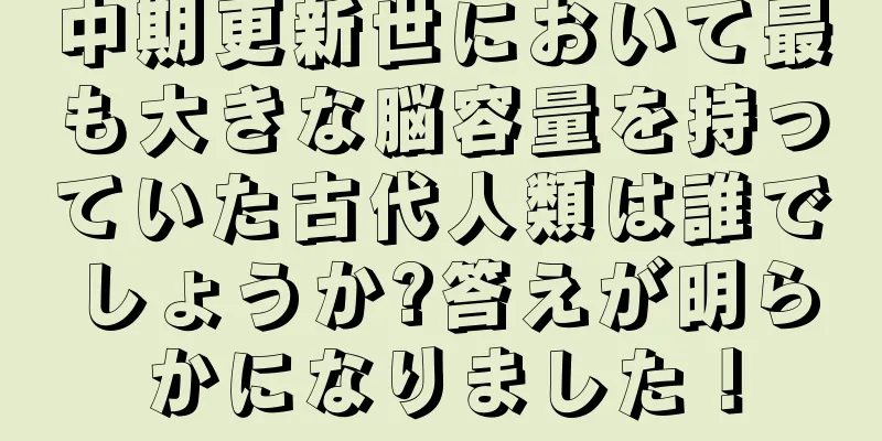 中期更新世において最も大きな脳容量を持っていた古代人類は誰でしょうか?答えが明らかになりました！