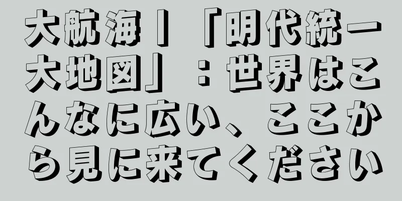 大航海丨「明代統一大地図」：世界はこんなに広い、ここから見に来てください