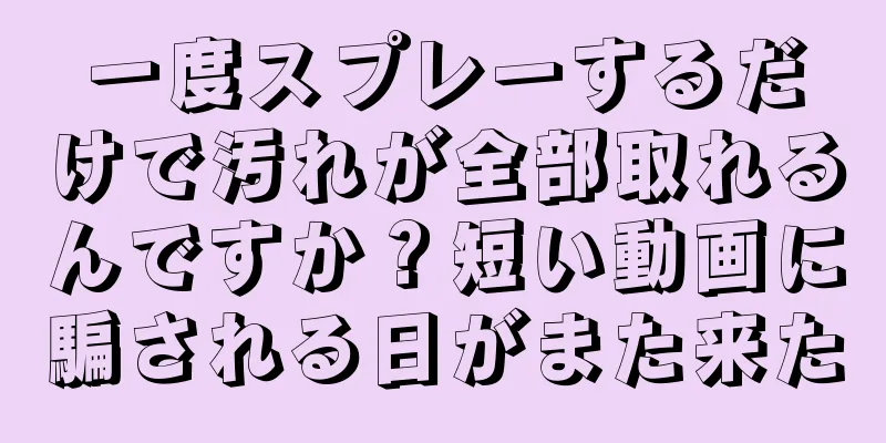 一度スプレーするだけで汚れが全部取れるんですか？短い動画に騙される日がまた来た