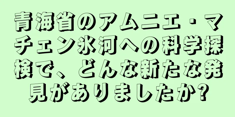 青海省のアムニエ・マチェン氷河への科学探検で、どんな新たな発見がありましたか?