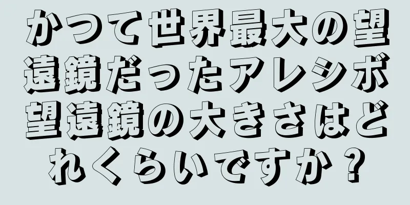 かつて世界最大の望遠鏡だったアレシボ望遠鏡の大きさはどれくらいですか？