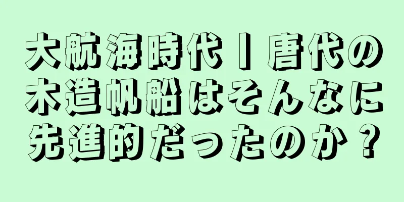 大航海時代丨唐代の木造帆船はそんなに先進的だったのか？