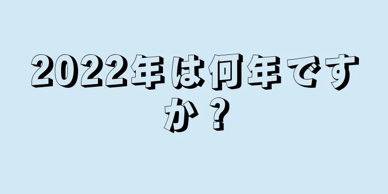 2022年は何年ですか？