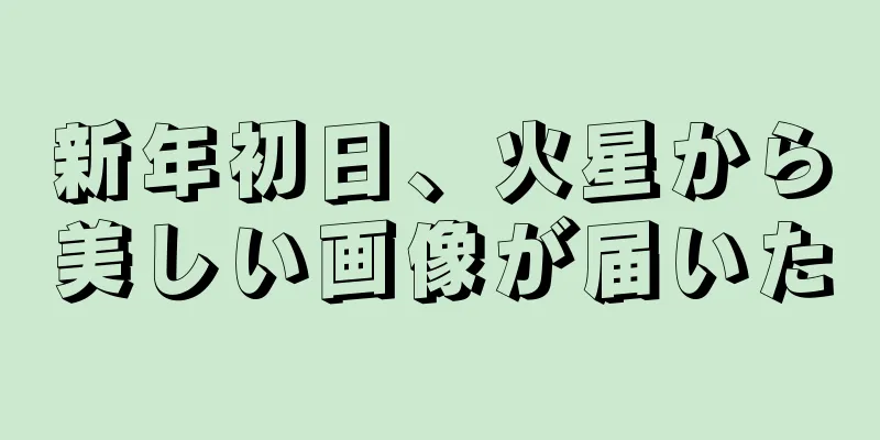 新年初日、火星から美しい画像が届いた