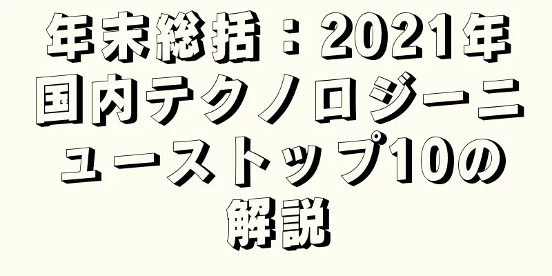 年末総括：2021年国内テクノロジーニューストップ10の解説