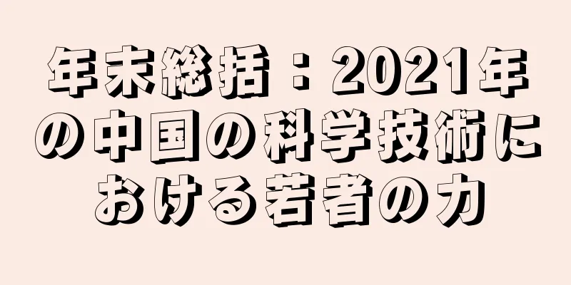 年末総括：2021年の中国の科学技術における若者の力