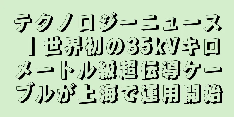 テクノロジーニュース丨世界初の35kVキロメートル級超伝導ケーブルが上海で運用開始