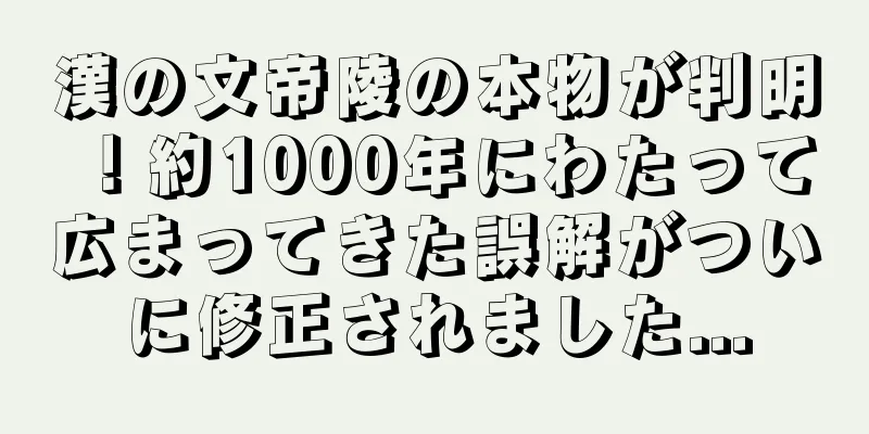 漢の文帝陵の本物が判明！約1000年にわたって広まってきた誤解がついに修正されました...