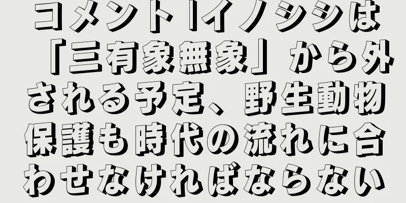 コメント |イノシシは「三有象無象」から外される予定、野生動物保護も時代の流れに合わせなければならない