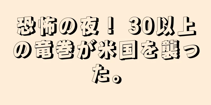 恐怖の夜！ 30以上の竜巻が米国を襲った。