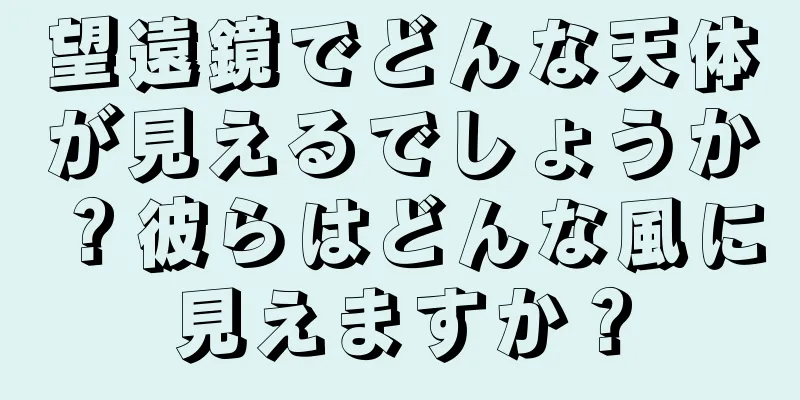 望遠鏡でどんな天体が見えるでしょうか？彼らはどんな風に見えますか？