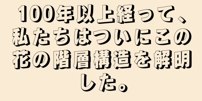 100年以上経って、私たちはついにこの花の階層構造を解明した。