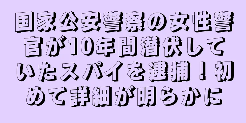 国家公安警察の女性警官が10年間潜伏していたスパイを逮捕！初めて詳細が明らかに