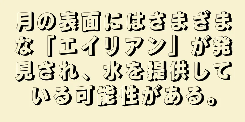 月の表面にはさまざまな「エイリアン」が発見され、水を提供している可能性がある。