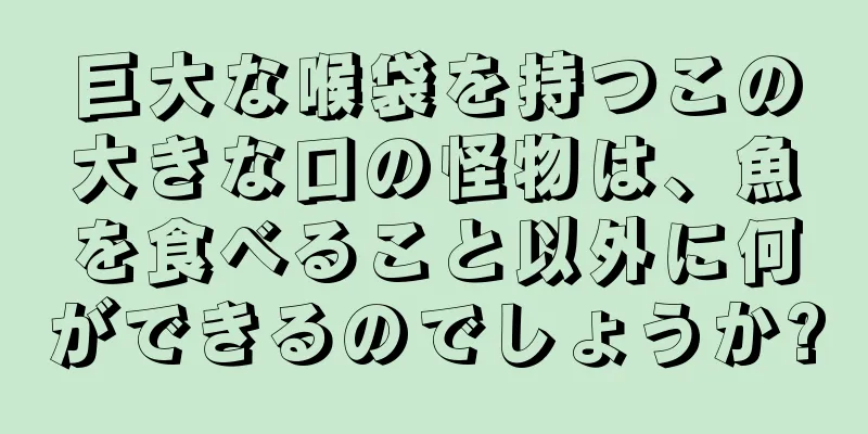 巨大な喉袋を持つこの大きな口の怪物は、魚を食べること以外に何ができるのでしょうか?