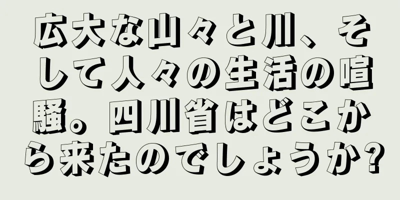 広大な山々と川、そして人々の生活の喧騒。四川省はどこから来たのでしょうか?