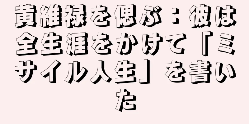 黄維禄を偲ぶ：彼は全生涯をかけて「ミサイル人生」を書いた