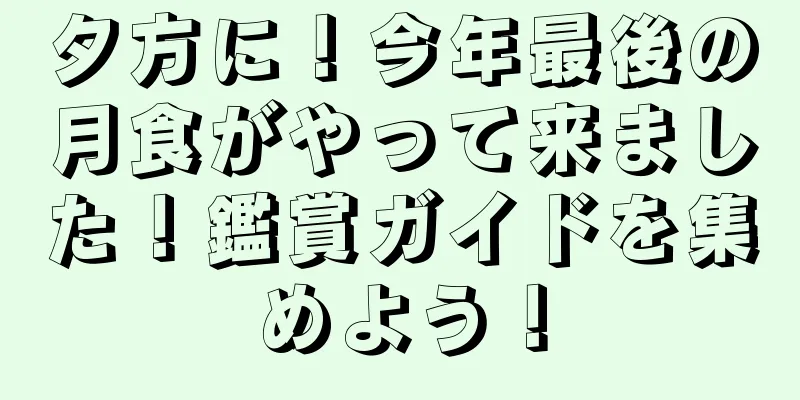 夕方に！今年最後の月食がやって来ました！鑑賞ガイドを集めよう！