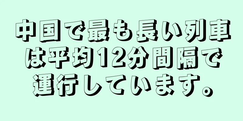 中国で最も長い列車は平均12分間隔で運行しています。
