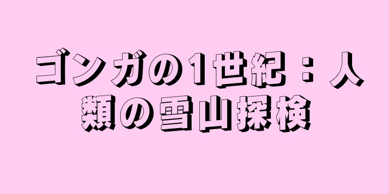 ゴンガの1世紀：人類の雪山探検
