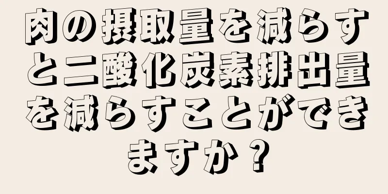 肉の摂取量を減らすと二酸化炭素排出量を減らすことができますか？