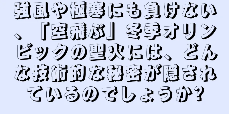 強風や極寒にも負けない、「空飛ぶ」冬季オリンピックの聖火には、どんな技術的な秘密が隠されているのでしょうか?
