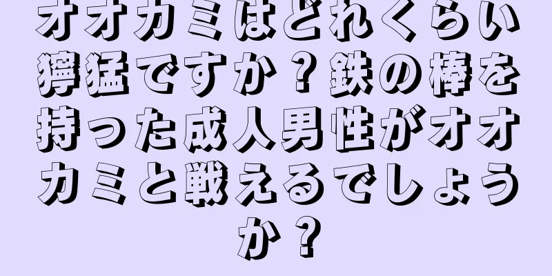 オオカミはどれくらい獰猛ですか？鉄の棒を持った成人男性がオオカミと戦えるでしょうか？