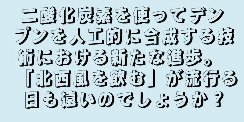 二酸化炭素を使ってデンプンを人工的に合成する技術における新たな進歩。 「北西風を飲む」が流行る日も遠いのでしょうか？