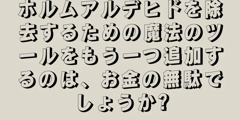ホルムアルデヒドを除去するための魔法のツールをもう一つ追加するのは、お金の無駄でしょうか?