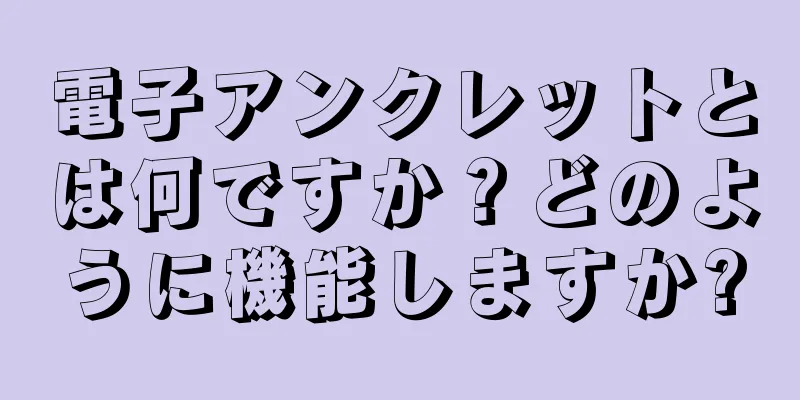 電子アンクレットとは何ですか？どのように機能しますか?