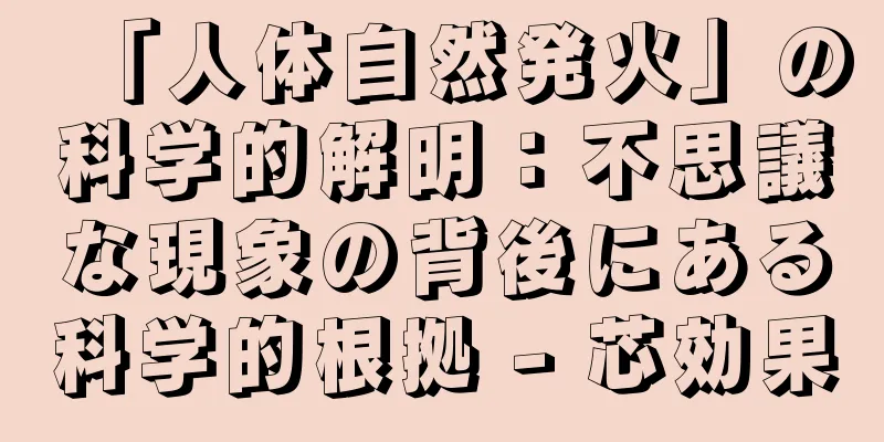 「人体自然発火」の科学的解明：不思議な現象の背後にある科学的根拠 - 芯効果
