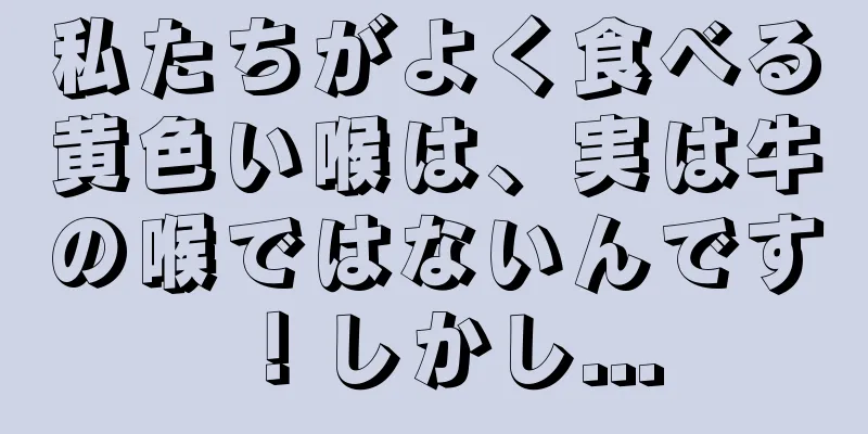 私たちがよく食べる黄色い喉は、実は牛の喉ではないんです！しかし...