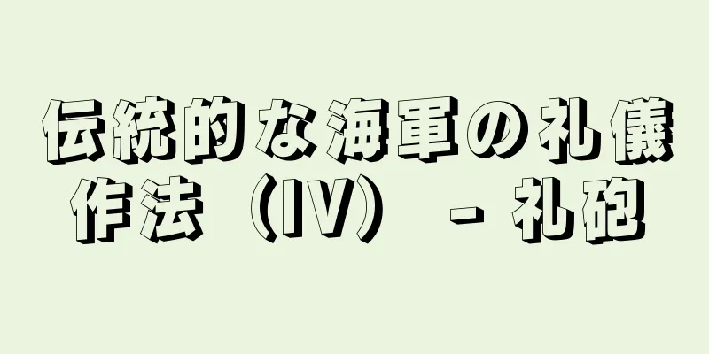 伝統的な海軍の礼儀作法（IV） - 礼砲