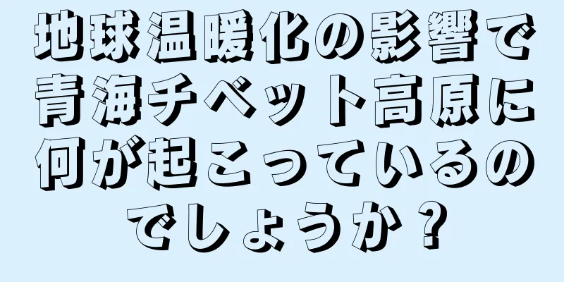 地球温暖化の影響で青海チベット高原に何が起こっているのでしょうか？
