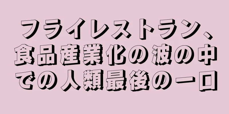 フライレストラン、食品産業化の波の中での人類最後の一口