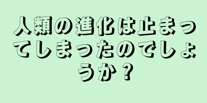 人類の進化は止まってしまったのでしょうか？
