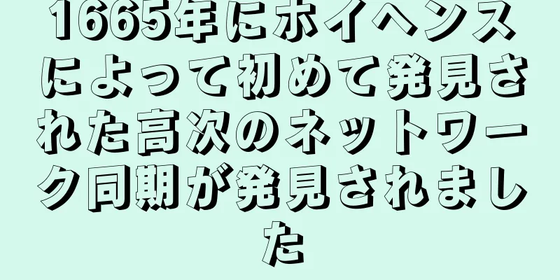 1665年にホイヘンスによって初めて発見された高次のネットワーク同期が発見されました