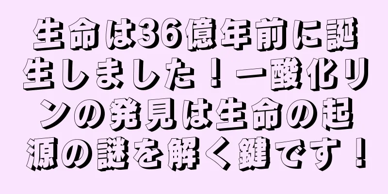 生命は36億年前に誕生しました！一酸化リンの発見は生命の起源の謎を解く鍵です！