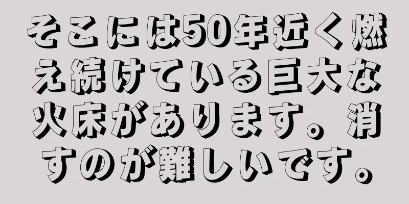 そこには50年近く燃え続けている巨大な火床があります。消すのが難しいです。