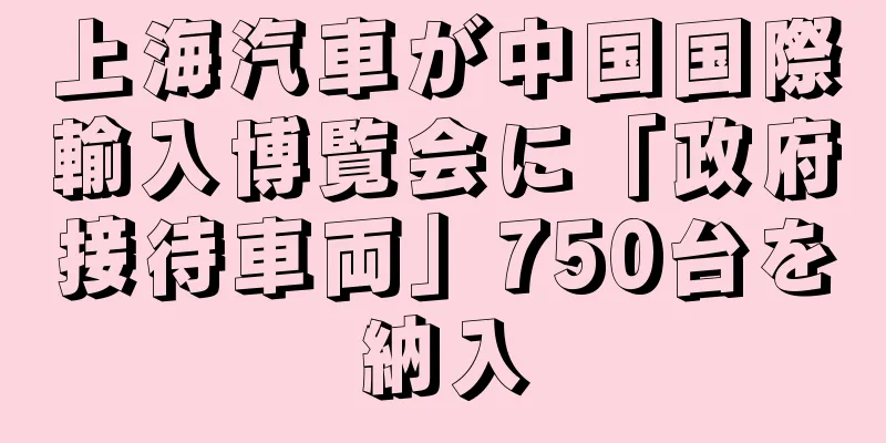 上海汽車が中国国際輸入博覧会に「政府接待車両」750台を納入