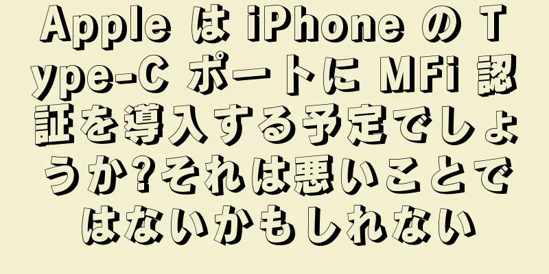 Apple は iPhone の Type-C ポートに MFi 認証を導入する予定でしょうか?それは悪いことではないかもしれない
