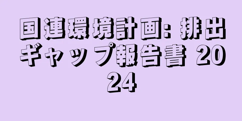 国連環境計画: 排出ギャップ報告書 2024