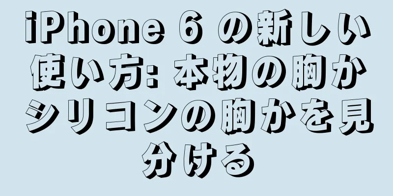 iPhone 6 の新しい使い方: 本物の胸かシリコンの胸かを見分ける