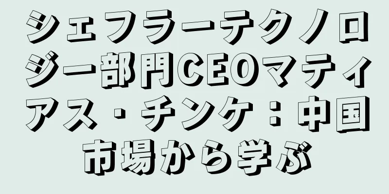 シェフラーテクノロジー部門CEOマティアス・チンケ：中国市場から学ぶ