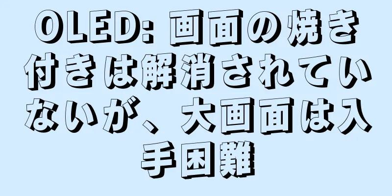 OLED: 画面の焼き付きは解消されていないが、大画面は入手困難