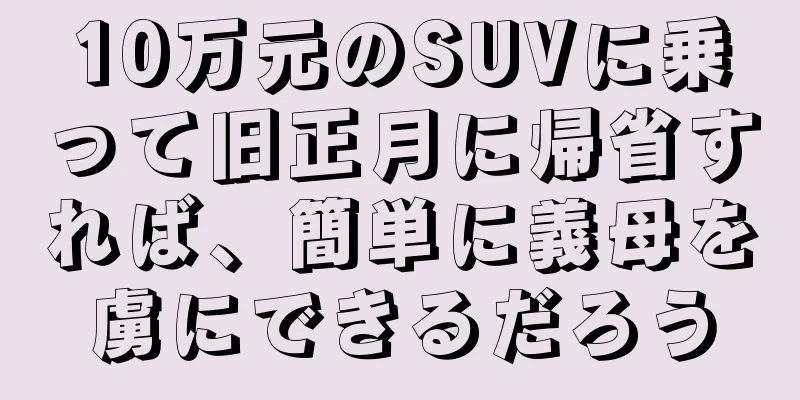 10万元のSUVに乗って旧正月に帰省すれば、簡単に義母を虜にできるだろう