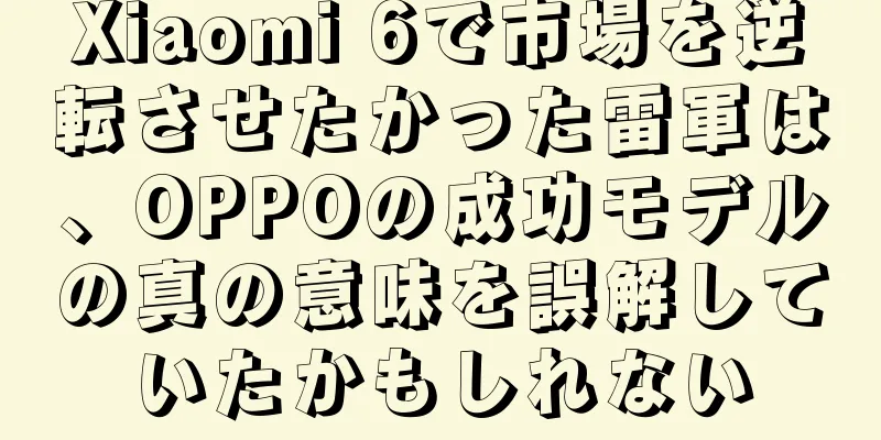 Xiaomi 6で市場を逆転させたかった雷軍は、OPPOの成功モデルの真の意味を誤解していたかもしれない